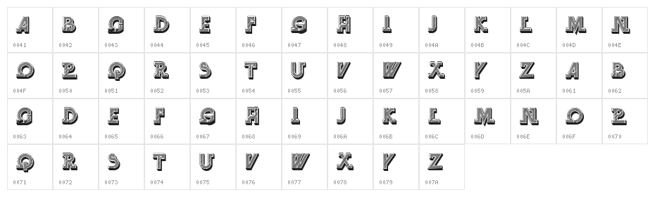 Daydream 3D Hollow Regular Character Map