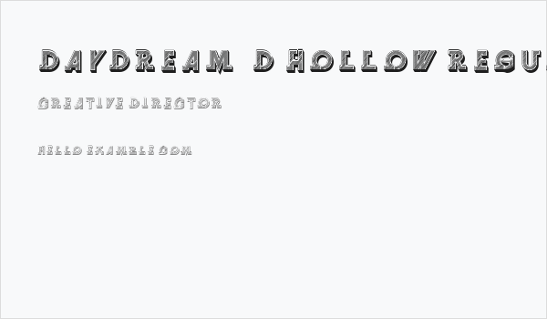 Daydream 3D Hollow Regular Business Card