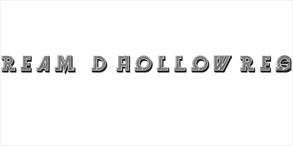 Daydream 3D Hollow Regular Logo