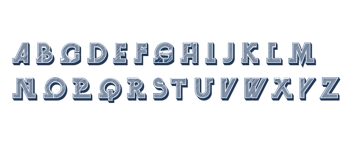 Daydream 3D Hollow Regular Lowercase