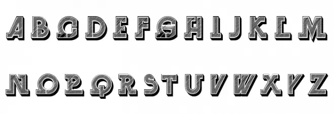 Daydream 3D Hollow Regular Font LOWERCASE