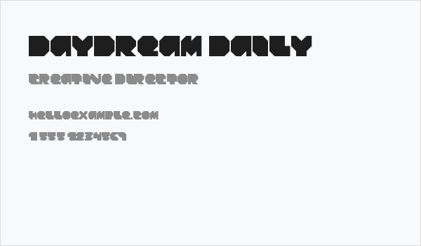 Daydream Daily Business Card