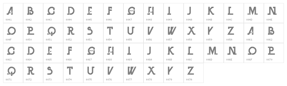 Daydream Hollow Regular Character Map