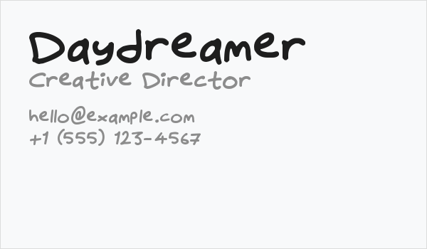 Daydreamer Business Card