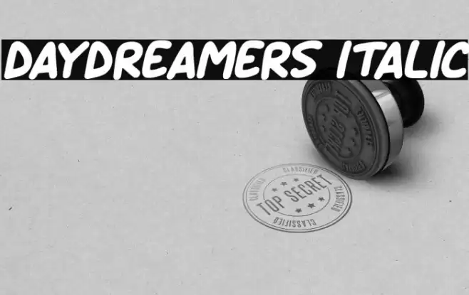 Daydreamers Italic Font examples