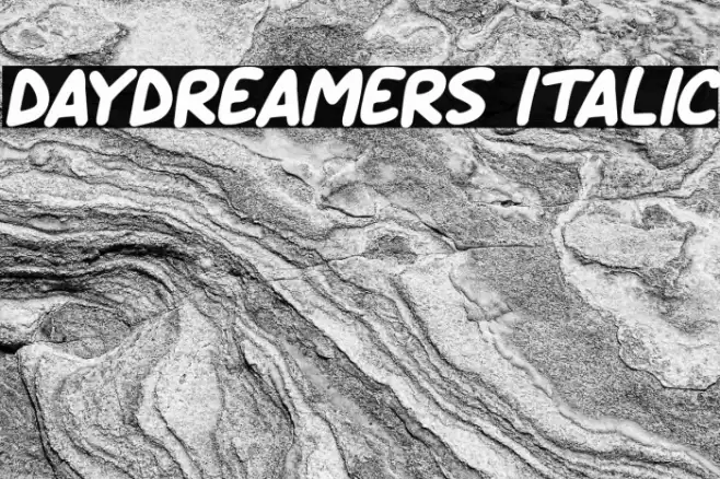 Daydreamers Italic Font examples