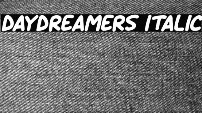 Daydreamers Italic Font examples