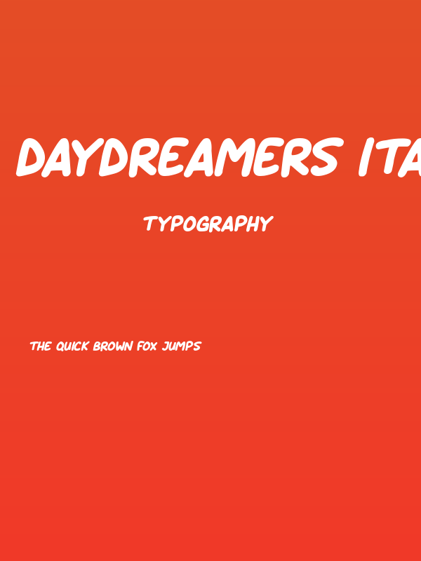 Daydreamers Italic Poster
