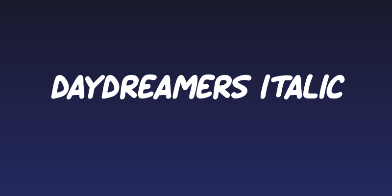 Daydreamers Italic Social Header