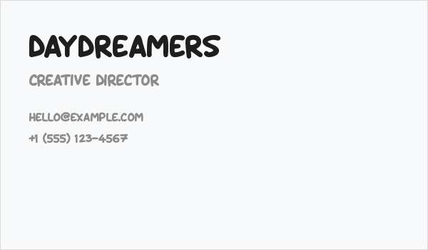 Daydreamers Business Card
