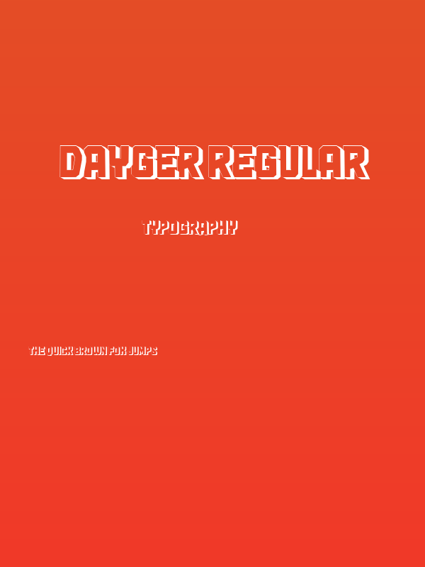 Dayger Regular Poster