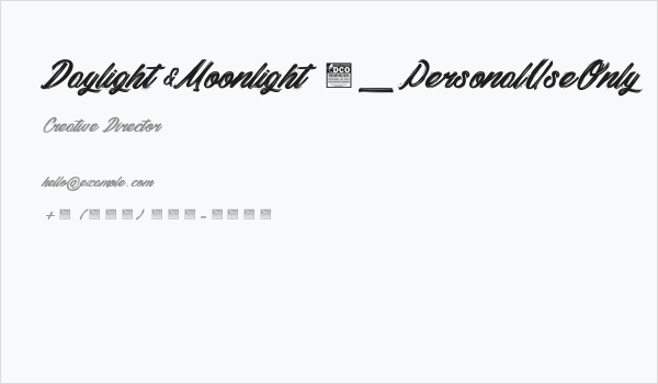 Daylight&Moonlight 2_PersonalUseOnly Business Card