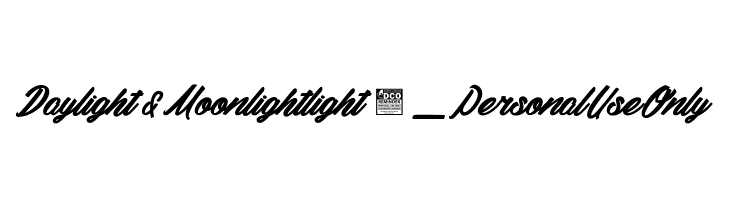 Daylight&Moonlight light 2_PersonalUseOnly  Free Fonts Download