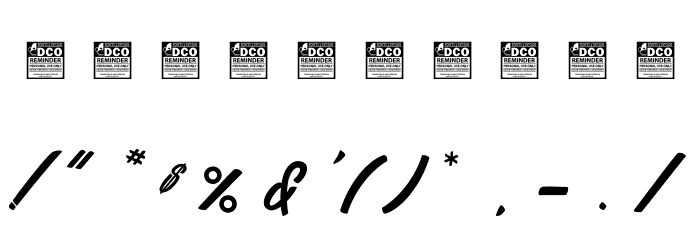 Daylight&Moonlight light 2_PersonalUseOnly Font OTHER CHARS