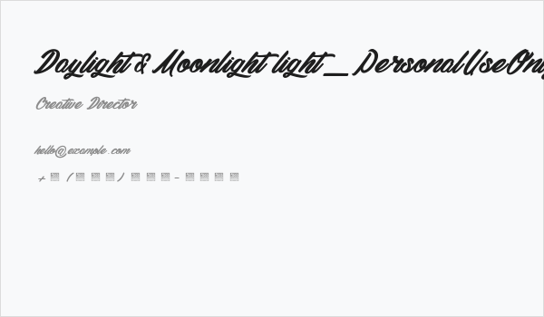 Daylight&Moonlight light_PersonalUseOnly Business Card