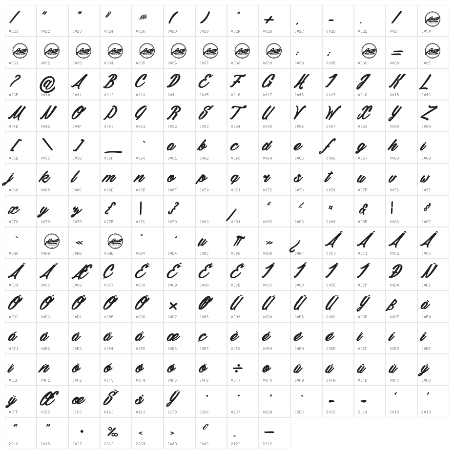 Daylight&Moonlight light_PersonalUseOnly Character Map