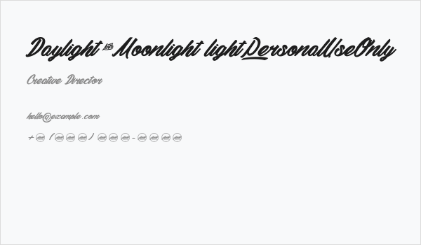 Daylight&Moonlight light_PersonalUseOnly Business Card