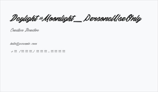 Daylight&Moonlight_PersonalUseOnly Business Card