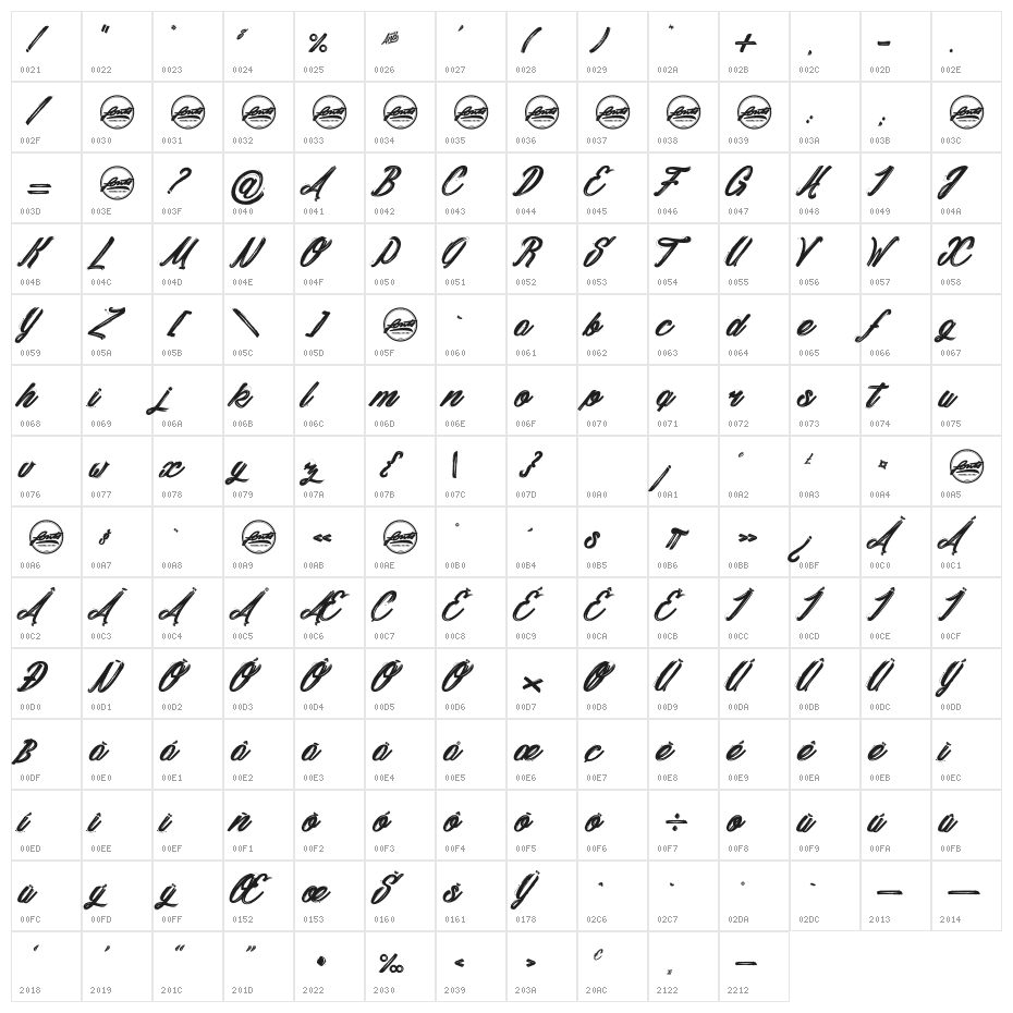Daylight&Moonlight_PersonalUseOnly Character Map