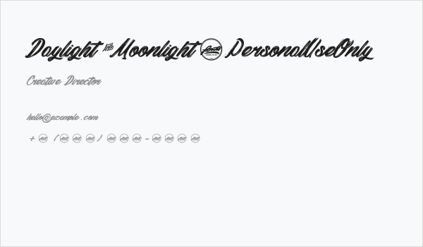 Daylight&Moonlight_PersonalUseOnly Business Card