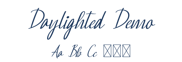 Daylighted Demo Font Preview