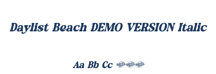 Daylist Beach DEMO VERSION Italic Font Preview