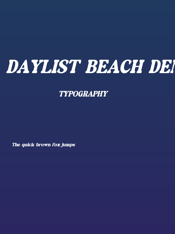 Daylist Beach DEMO VERSION Italic Poster