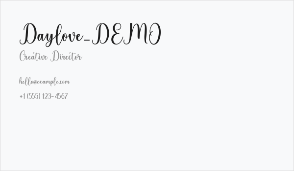 Daylove_DEMO Business Card
