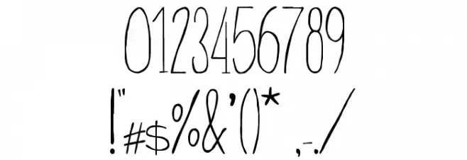 Dayona Elegant Thin Font OTHER CHARS