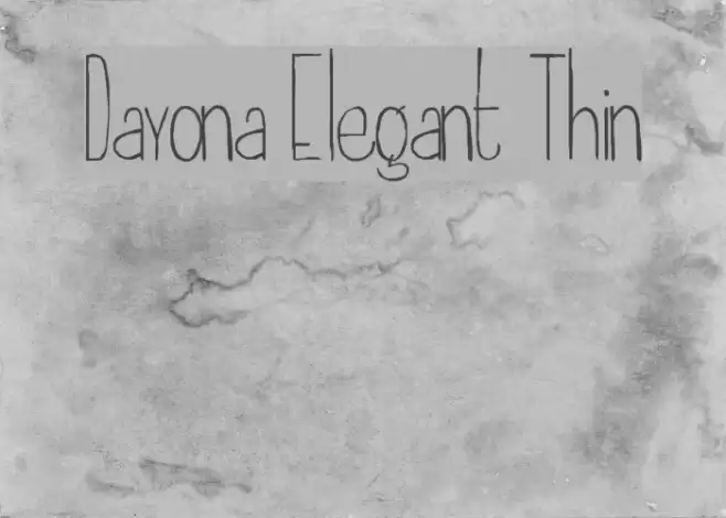 Dayona Elegant Thin Font examples