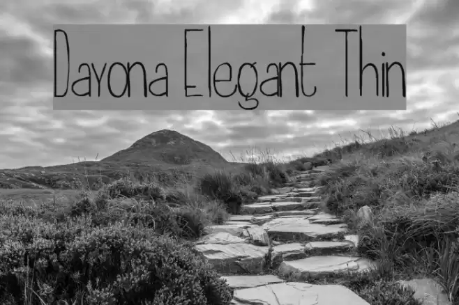 Dayona Elegant Thin Font examples