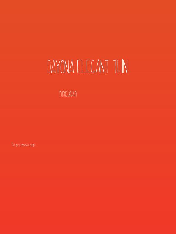 Dayona Elegant Thin Poster