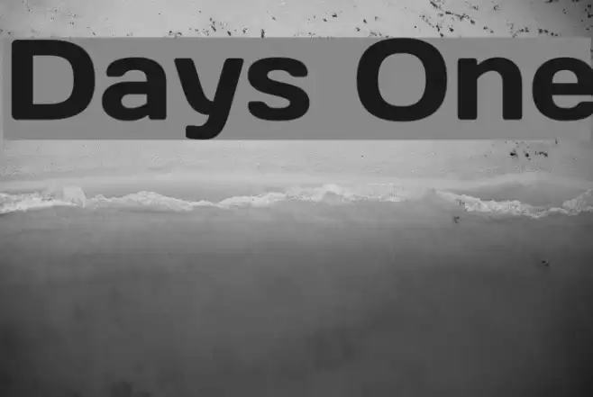 Days One Font examples