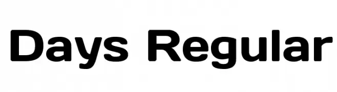Days Regular  フリーフォントのダウンロード