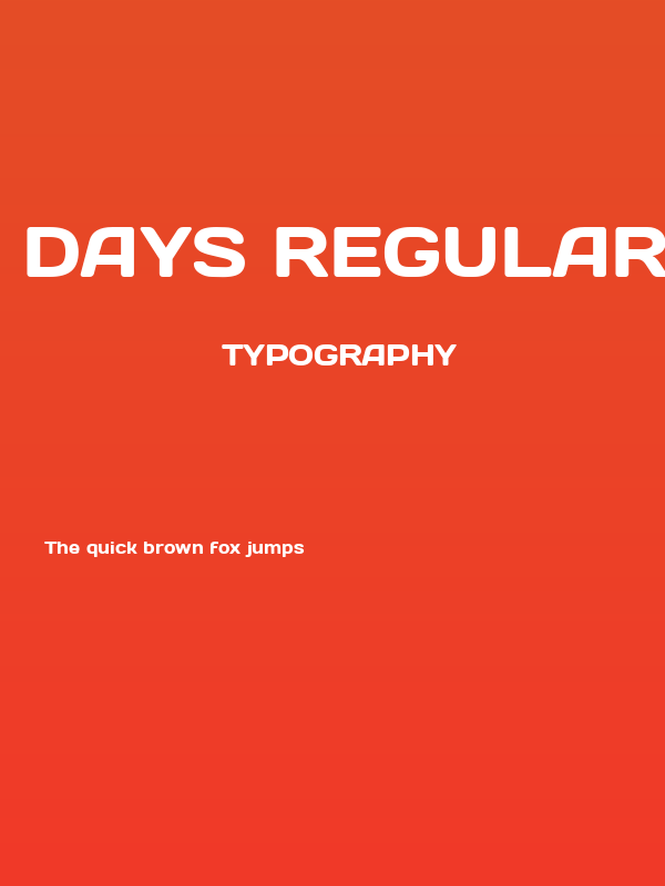 Days Regular Poster