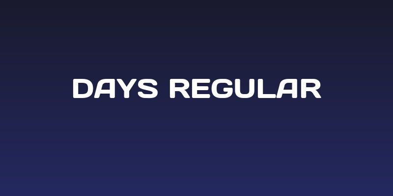 Days Regular Social Header