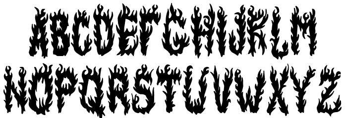 Days of Fire and Chaos Font LOWERCASE