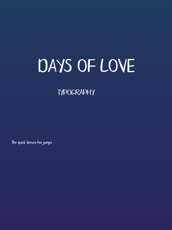 Days of Love Poster