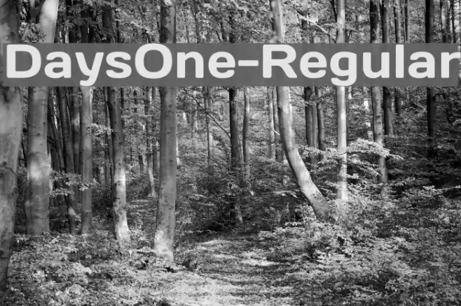 DaysOne-Regular Font examples