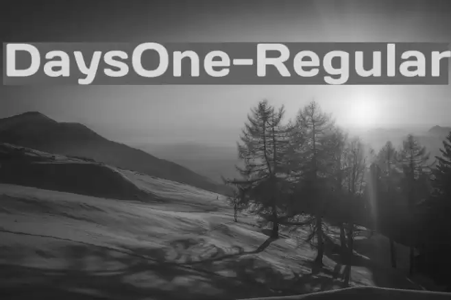 DaysOne-Regular Font examples