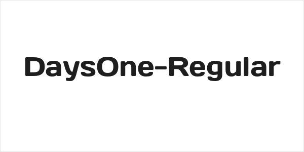 DaysOne-Regular Logo