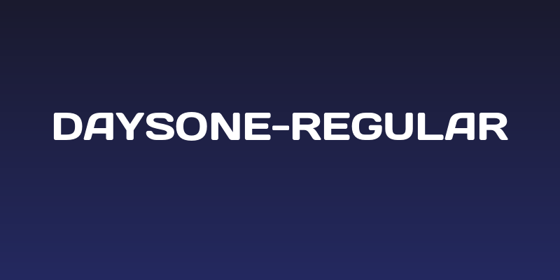 DaysOne-Regular Social Header