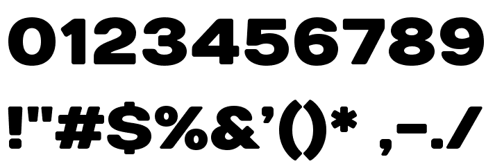 DaysSansBlack Font OTHER CHARS