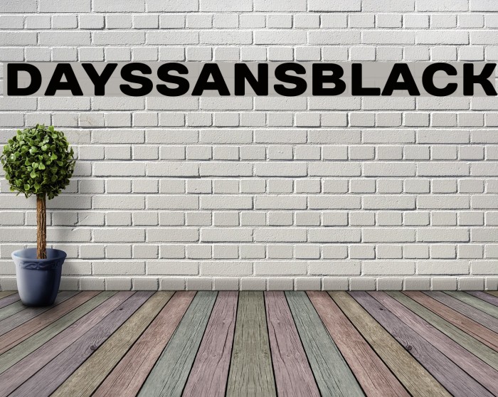 DaysSansBlack Font examples