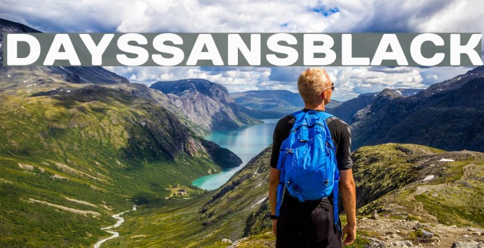 DaysSansBlack Font examples