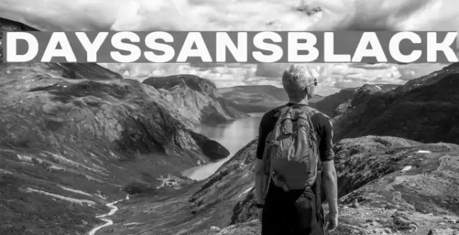 DaysSansBlack Font examples