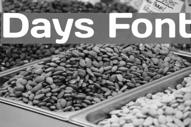 Days Font examples