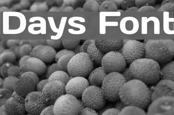 Days Font examples
