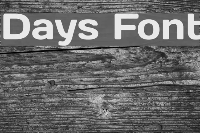 Days Font examples