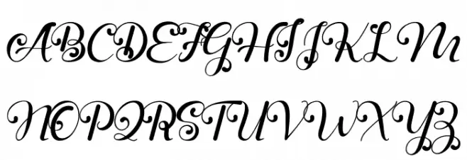 Daysha Personal Use 字体 大写